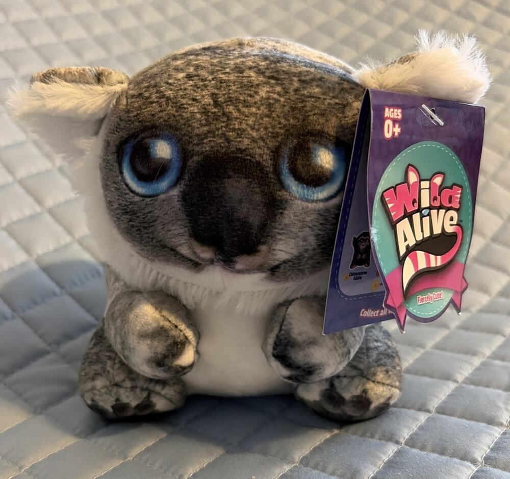 Wild Alive Kassie Koala Plush 5-Inch Grey Stuffed Animal Beverly Hills (H)